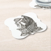 Ein schlafender Engel auf dem Stein Untersetzer (angewinkelt)