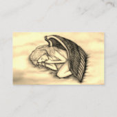 Ein schlafender Engel auf den Himmeln Wolken Gold Visitenkarte (Rückseite)