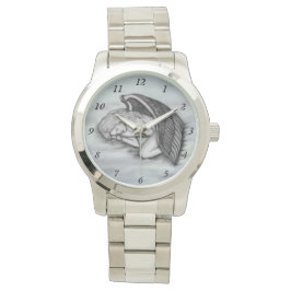 Ein schlafender Engel auf den Himmelswolken Armbanduhr