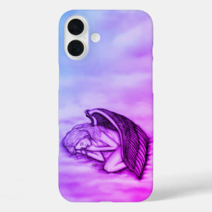 Ein schlafender Engel auf den Himmelswolken iPhone 16 Plus Hülle