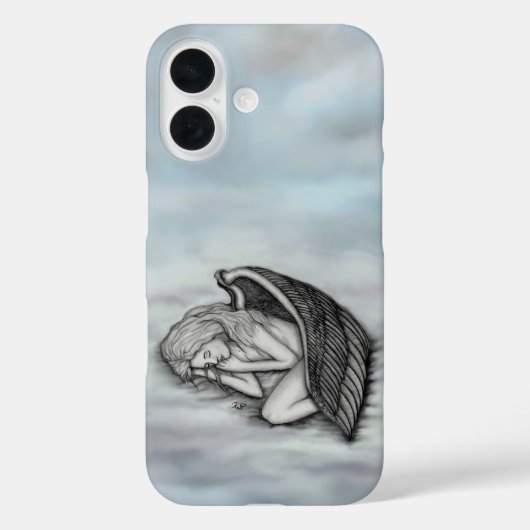 Ein schlafender Engel auf den Himmelswolken Case-Mate iPhone Hülle (Rückseite)