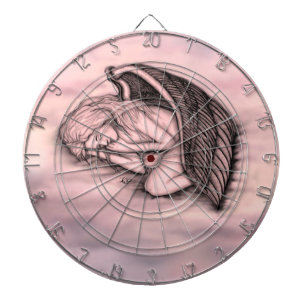 Ein schlafender Engel auf den Himmelswolken Dartscheibe