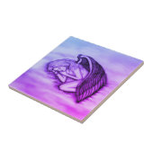 Ein schlafender Engel auf den Himmelswolken Fliese (Seite)