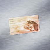 Ein schlafender Engel auf den Himmelswolken im Sum Magnetische Visitenkarte (Beispiel)