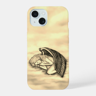 Ein schlafender Engel auf den Himmelswolken iPhone 15 Hülle