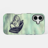 Ein schlafender Engel auf den Himmelswolken iPhone 16 Hülle (Rückseite (Horizontal))