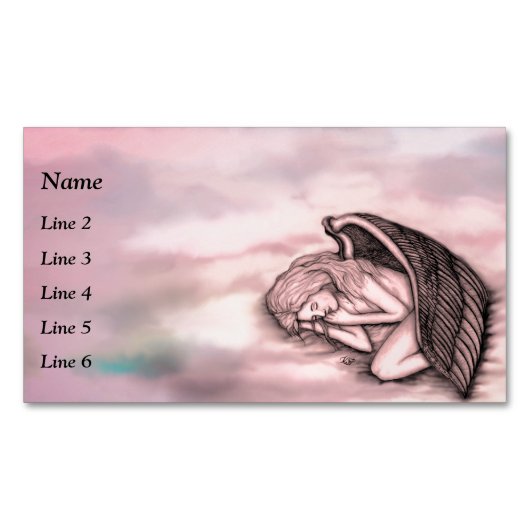 Ein schlafender Engel auf den Himmelswolken Magnetische Visitenkarte (Vorderseite)