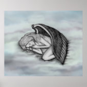 Ein schlafender Engel auf den Himmelswolken Poster (Vorne)