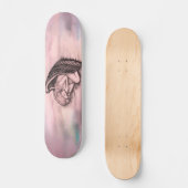 Ein schlafender Engel auf den Himmelswolken Skateboard (Vorderseite)