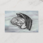 Ein schlafender Engel auf den Himmelswolken Visitenkarte (Rückseite)