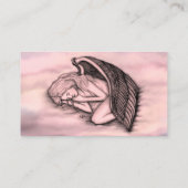 Ein schlafender Engel auf den Himmelswolken Visitenkarte (Rückseite)