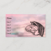 Ein schlafender Engel auf den Himmelswolken Visitenkarte (Vorderseite)