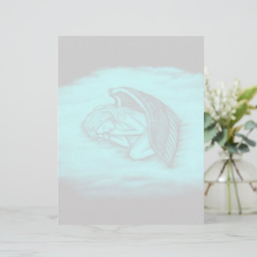 Ein schlafender Engel Briefbogen (Stehend Vorderseite)