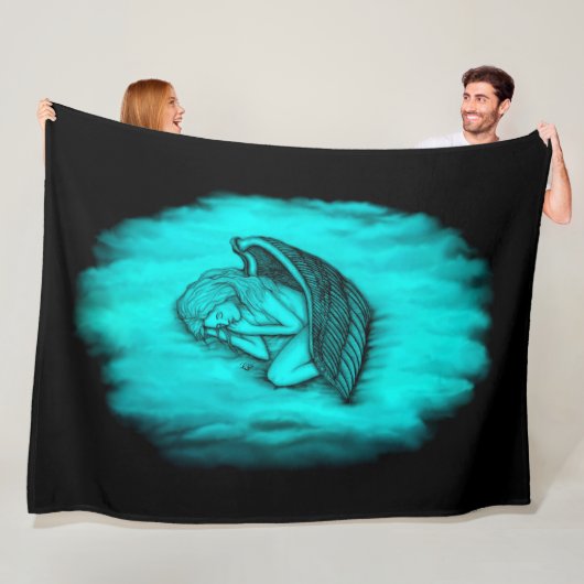 Ein schlafender Engel Fleecedecke (Beispiel)