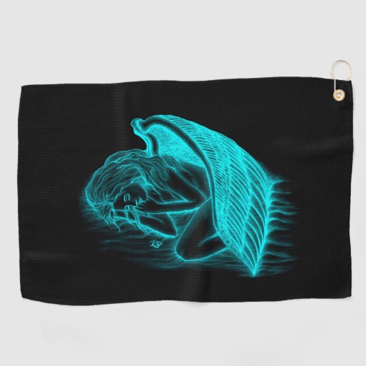 Ein schlafender Engel Golfhandtuch (Horizontal)