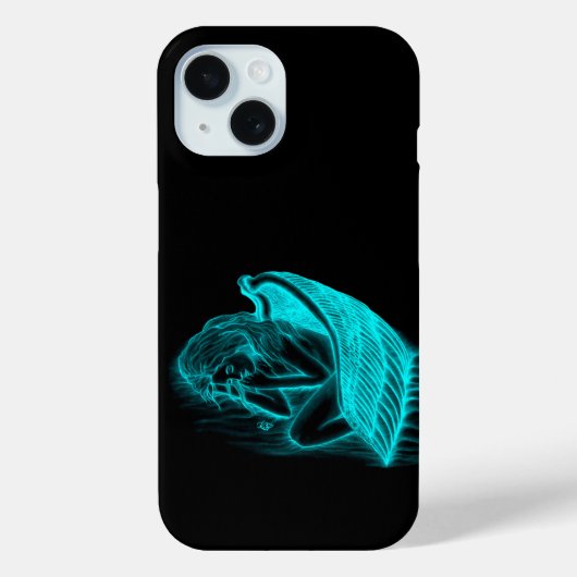 Ein schlafender Engel in schwarz-grün Design Case-Mate iPhone Hülle (Rückseite)