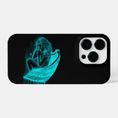 Ein schlafender Engel in schwarz-grün Design iPhone Hülle (Rückseite (Horizontal))