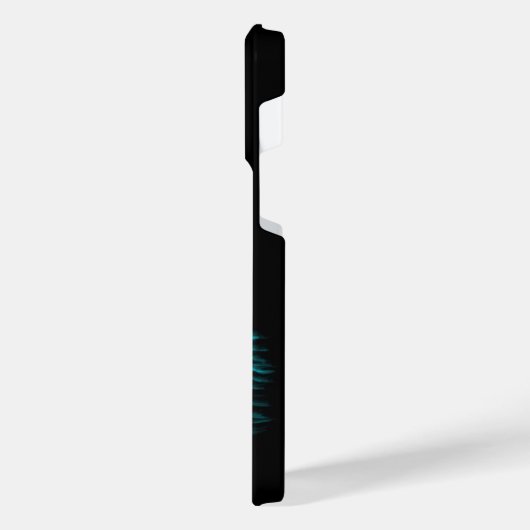 Ein schlafender Engel in schwarz-grün Design iPhone Hülle (Linke Seite)