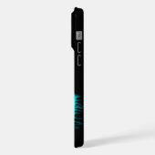 Ein schlafender Engel in schwarz-grün Design iPhone Hülle (Linke Seite)