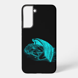 Ein schlafender Engel in schwarz-grün Design Samsung Galaxy Hülle