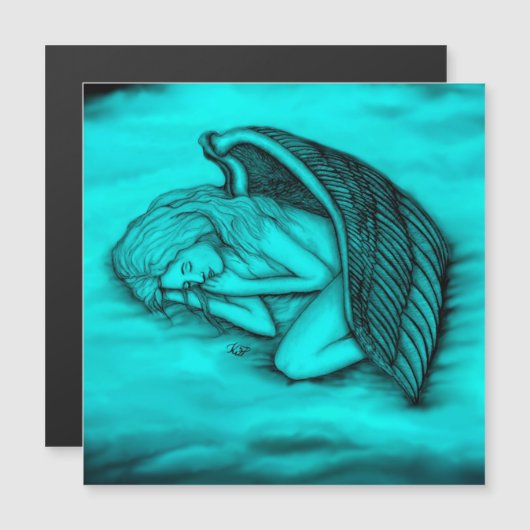 Ein schlafender Engel Magnetkarte (Vorne/Hinten)