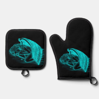 Ein schlafender Engel Ofenhandschuh & Topflappen-Set