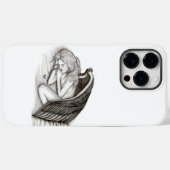 Ein schlafender Engel , schwarz und weiß Case-Mate iPhone Hülle (Rückseite (Horizontal))