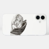 Ein schlafender Engel , schwarz und weiß Case-Mate iPhone Hülle (Rückseite (Horizontal))