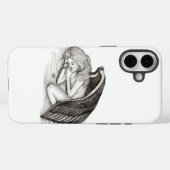 Ein schlafender Engel , schwarz und weiß Case-Mate iPhone Hülle (Rückseite (Horizontal))