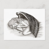 Ein schlafender Engel , schwarz und weiß Postkarte (Vorderseite)