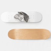 Ein schlafender Engel , schwarz und weiß Skateboard (Horizontal)