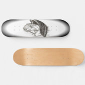 Ein schlafender Engel , schwarz und weiß Skateboard (Horizontal)