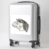 Ein schlafender Engel - Schwarz-Weiß-Design Aufkleber (Koffer)