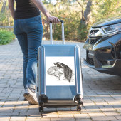 Ein schlafender Engel - Schwarz-Weiß-Design Aufkleber (Koffer Insitu)