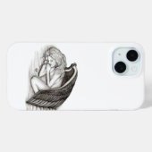 Ein schlafender Engel , schwarz-weiß Design Case-Mate iPhone Hülle (Rückseite (Horizontal))
