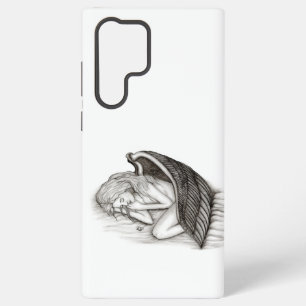 Ein schlafender Engel , schwarz-weiß Design Samsung Galaxy Hülle