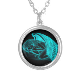 Ein schlafender Engel Versilberte Kette
