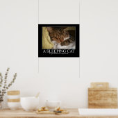 Ein schlafendes Katzenwerk Poster (Küche)