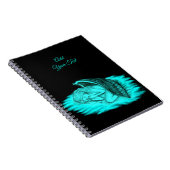 Ein Schlafengel , Schwarz und Grün Design Notizblock (Rechte Seite)