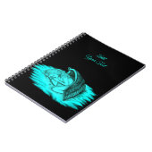 Ein Schlafengel , Schwarz und Grün Design Notizblock (Linke Seite)