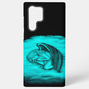 Ein Schlafengel , Schwarz und Grün Design Samsung Galaxy Hülle