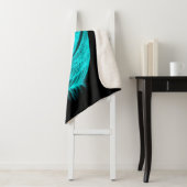 Ein Schlafengel , Schwarz und Grün Design Sherpadecke (Beispiel)