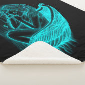 Ein Schlafengel , Schwarz und Grün Design Sherpadecke (3/4)