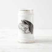 Ein Schlafengel , Schwarz-Weiß-Design Bierglas (Mittel)