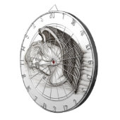 Ein Schlafengel , Schwarz-Weiß-Design Dartscheibe (Vorderseite rechts)