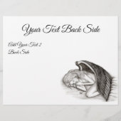 Ein Schlafengel , Schwarz-Weiß-Design Flyer (Hinten)