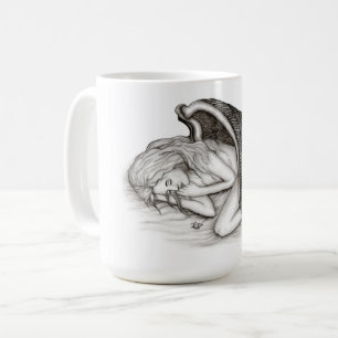 Ein Schlafengel , Schwarz-Weiß-Design Kaffeetasse