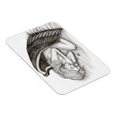 Ein Schlafengel , Schwarz-Weiß-Design Magnet (Rechte Seite)