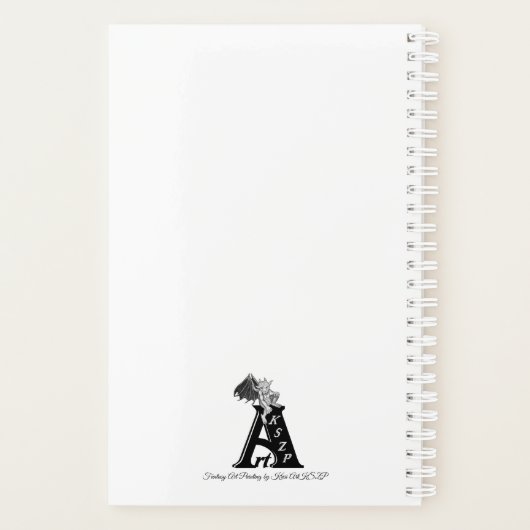 Ein Schlafengel , Schwarz-Weiß-Design Planer (Rückseite)