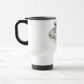 Ein Schlafengel , Schwarz-Weiß-Design Reisebecher (Links)